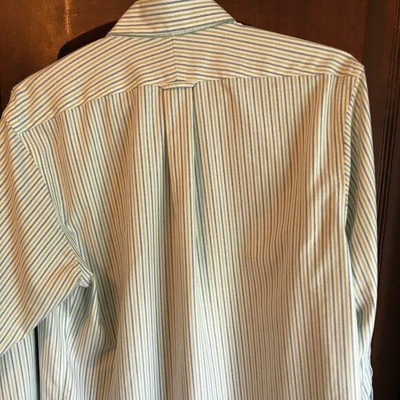 lands' End Men's LS Button Down Striped Sports Shirt Size 16 X 32 - Picture 7 of 9